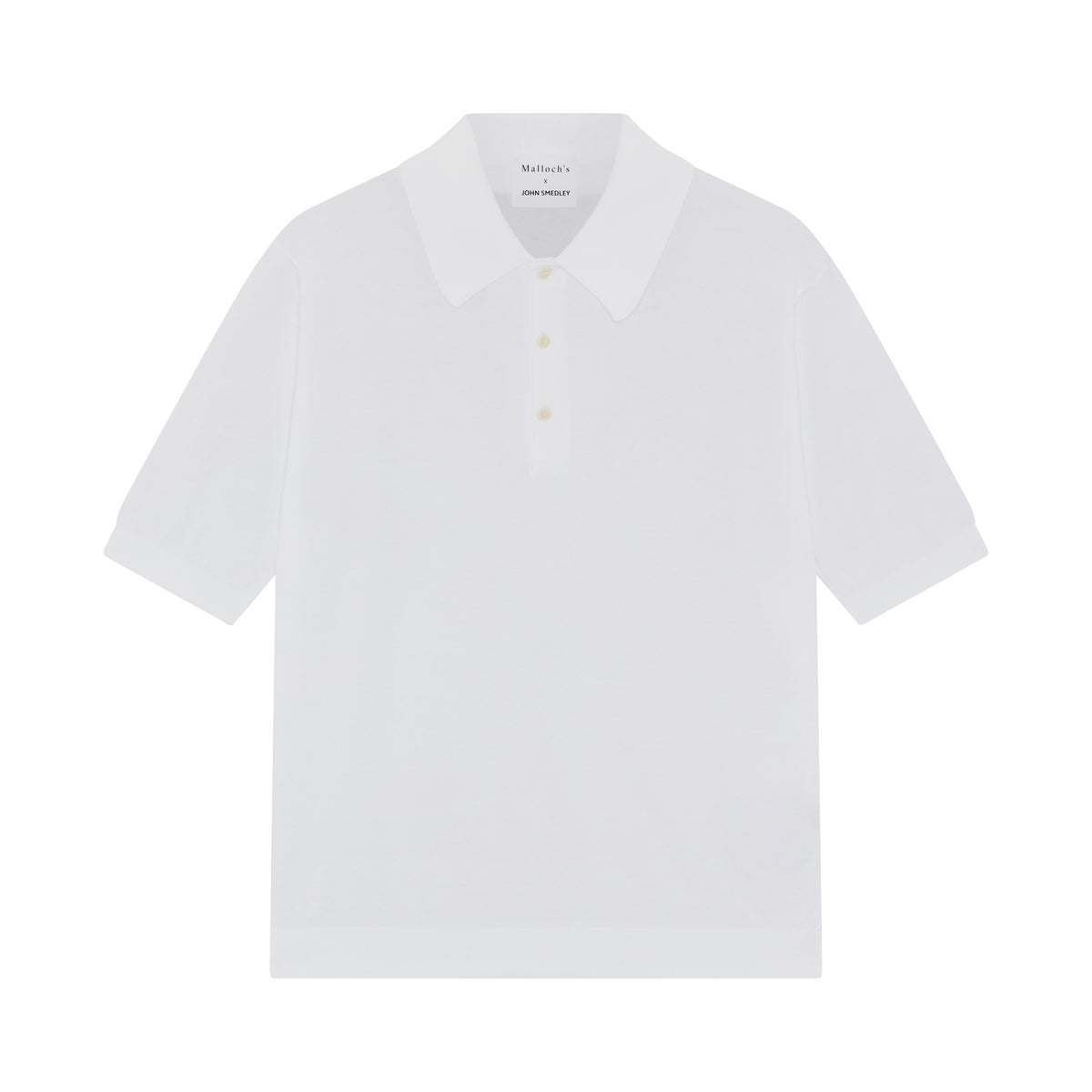 Malloch's x John Smedley White Cromford Polo – Embark Clothiers