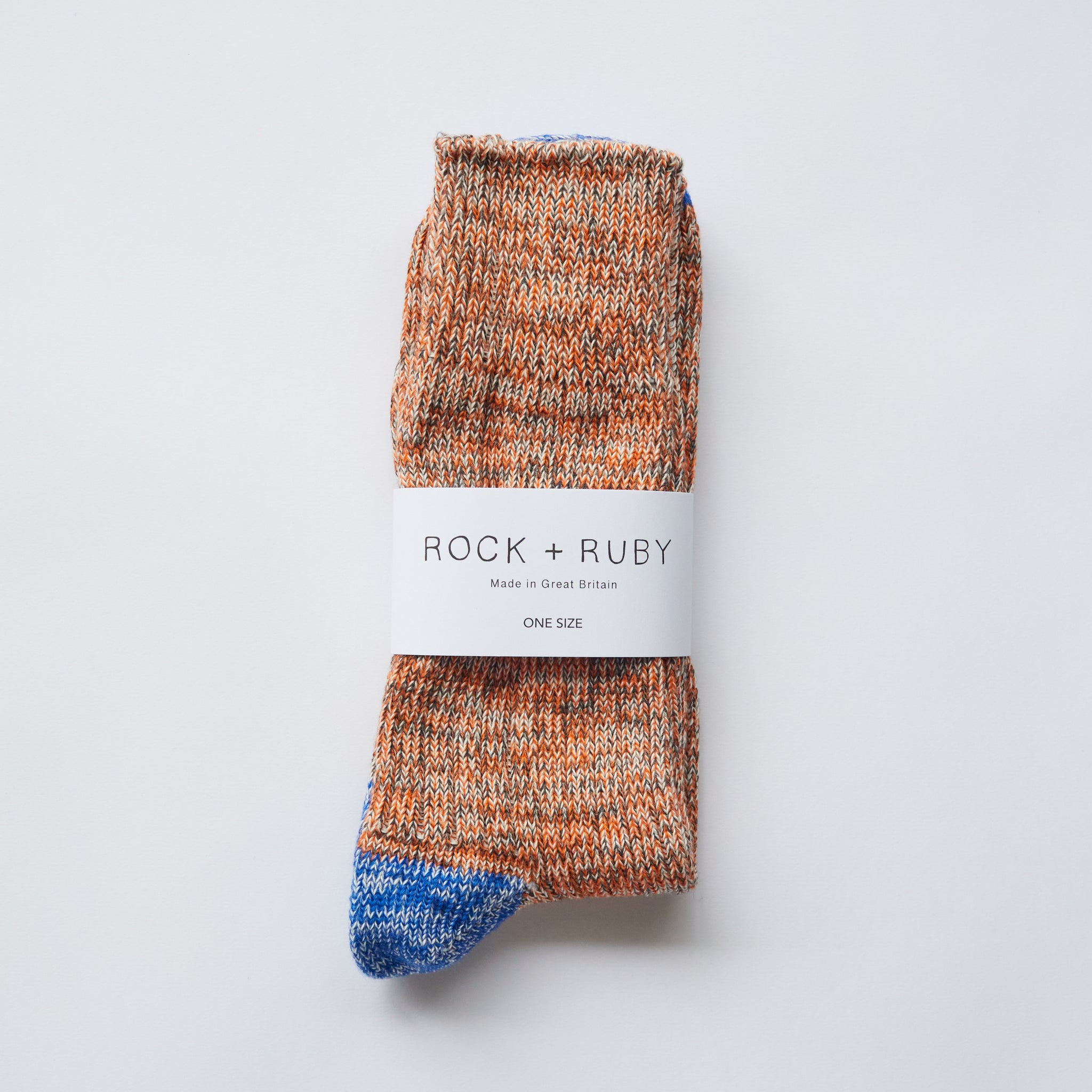 Rock + Ruby Dark Orange George Cotton Socks