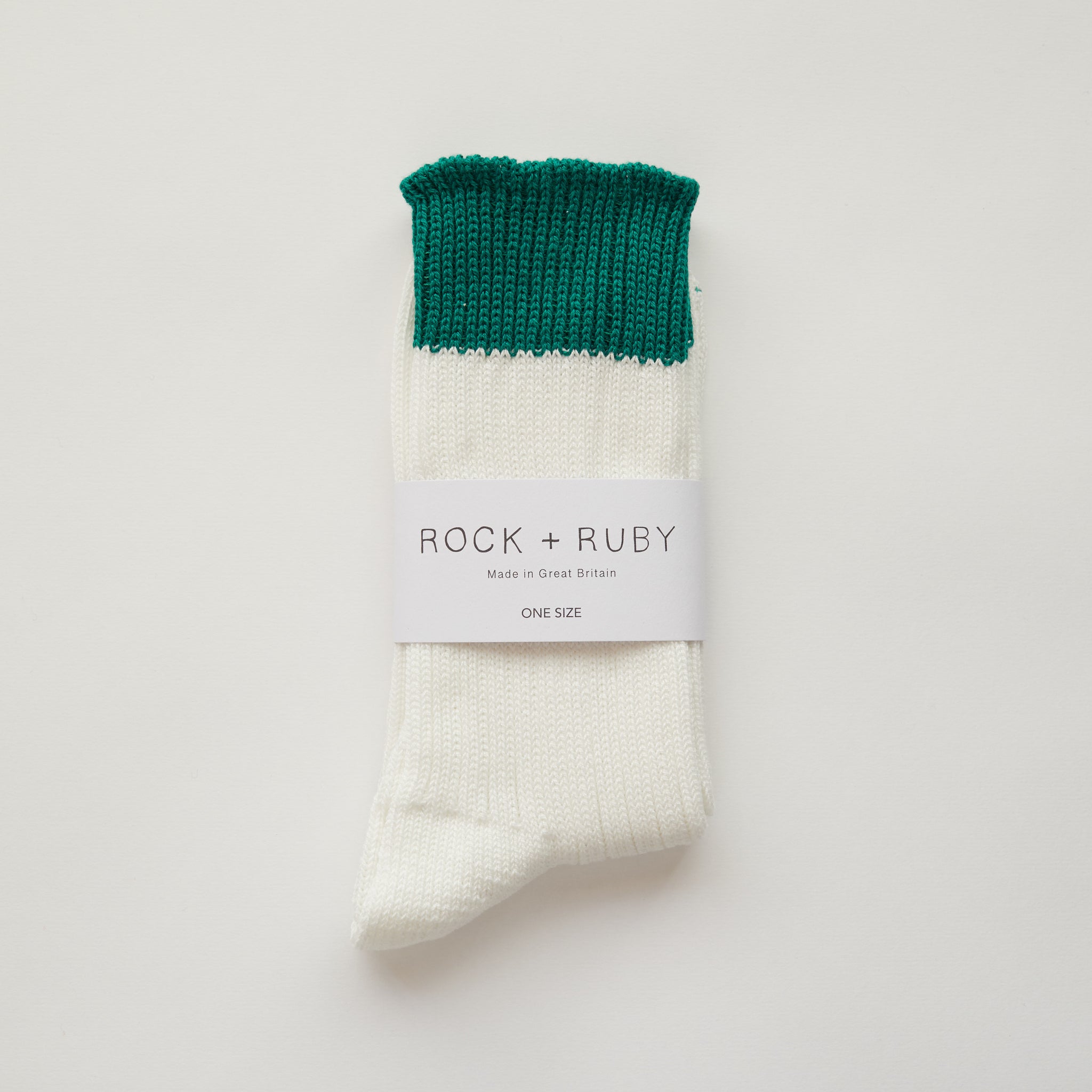 Rock + Ruby Milky Basil Woody Cotton Socks