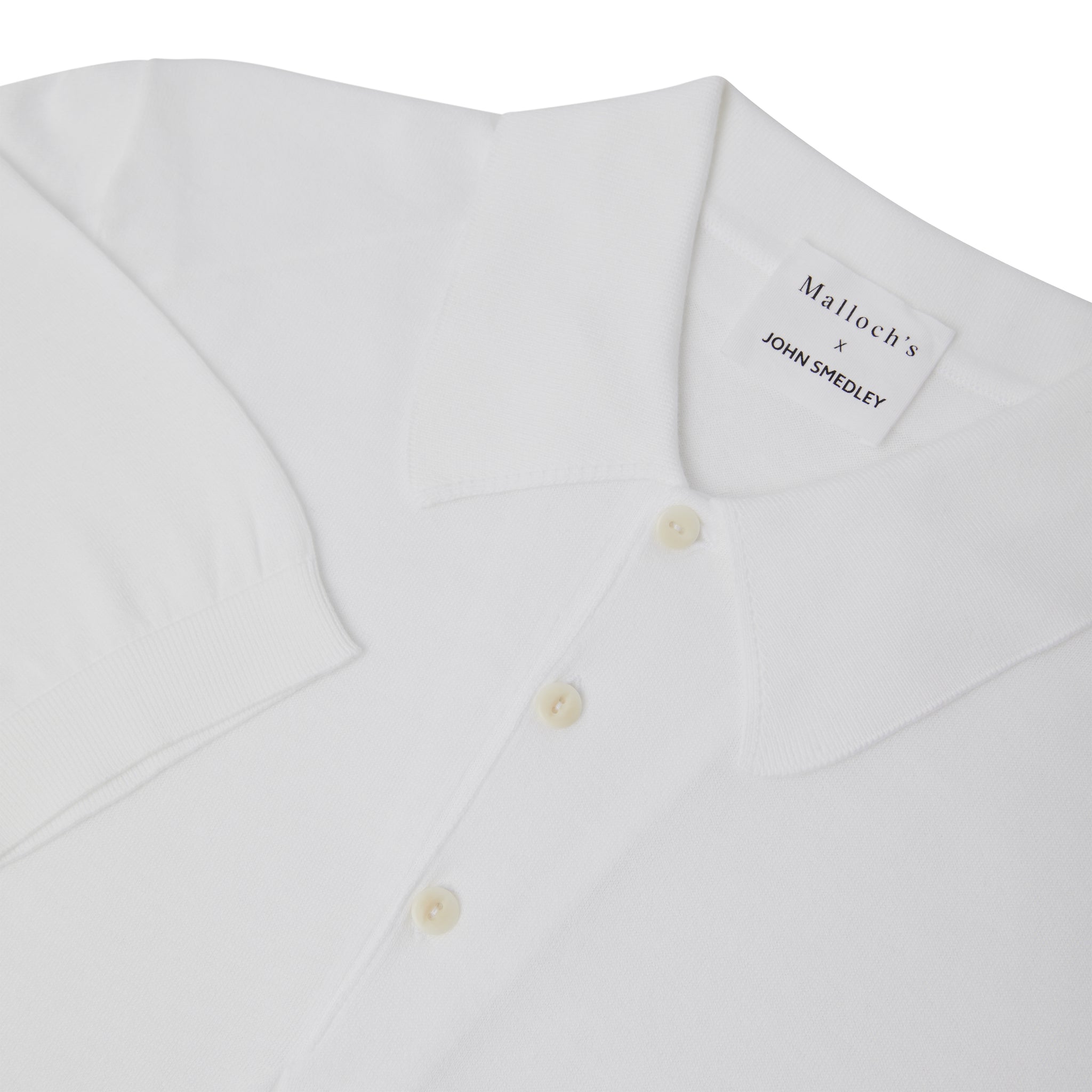 JOHN SMEDLEY ホワイト ポロシャツ XL Malloch's x John Smedley White Cromford Polo – Embark Clothiers