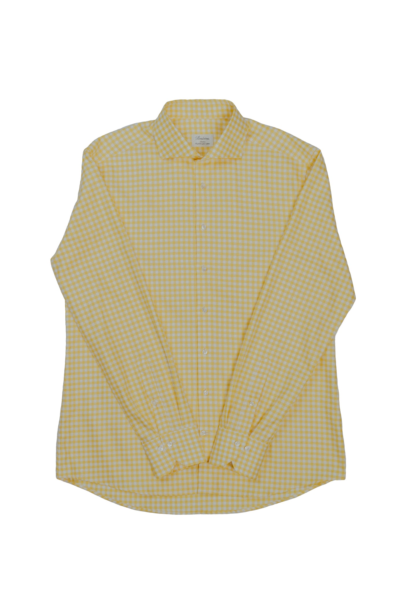 Stenströms Yellow Gingham Checked Shirt