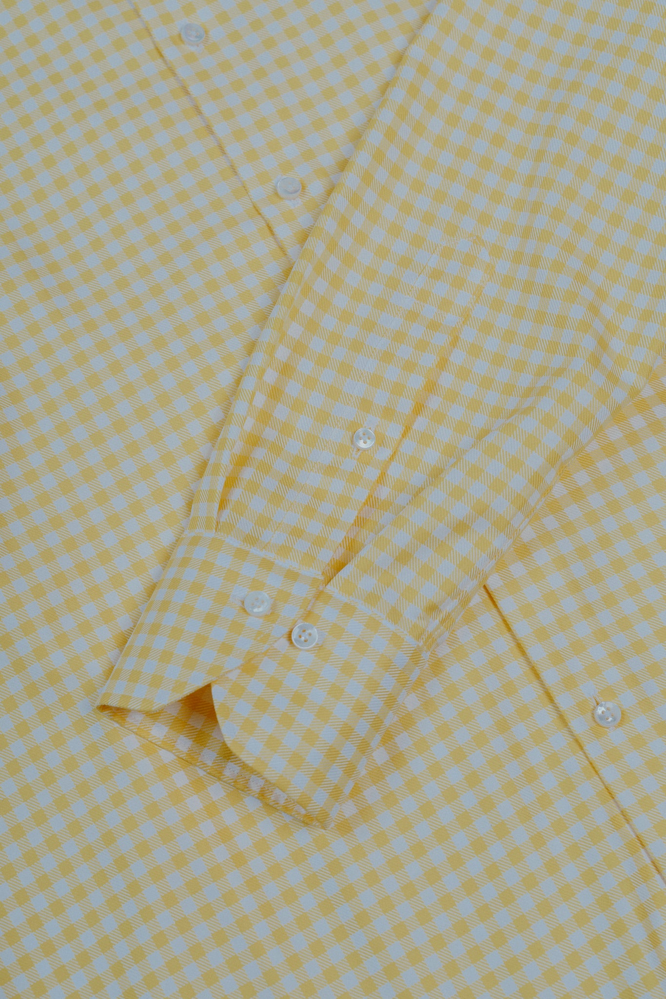 Stenströms Yellow Gingham Checked Shirt