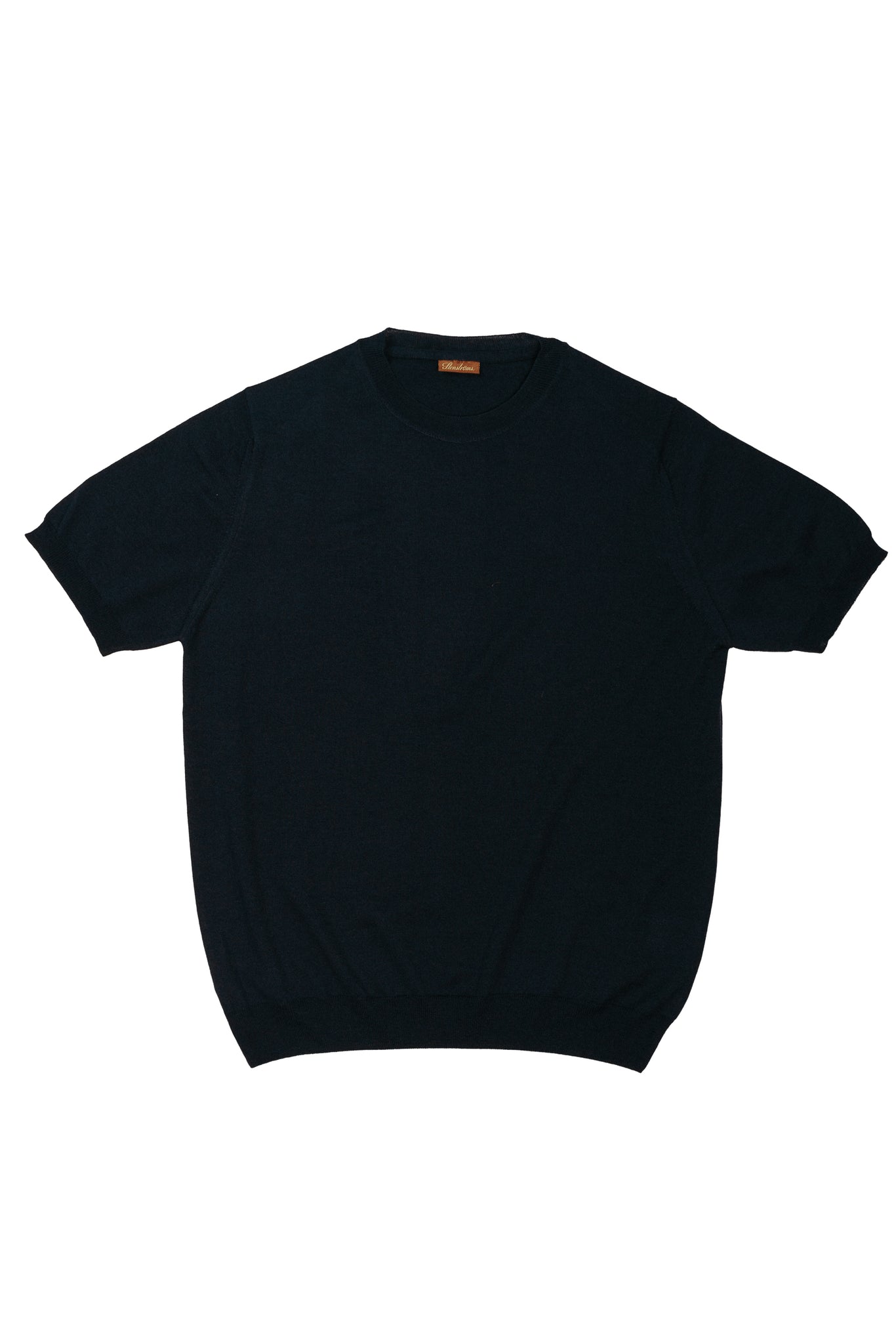 Stenströms Navy Fine Merino T-Shirt